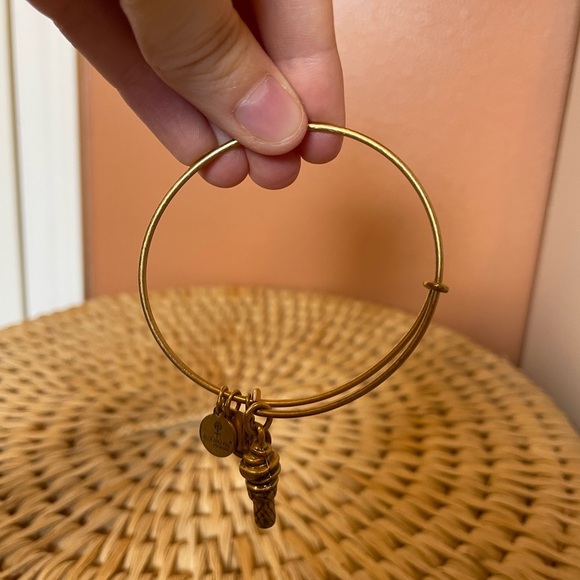 Alex & Ani Ice Cream Expandable Gold Bangle - Picture 4 of 4